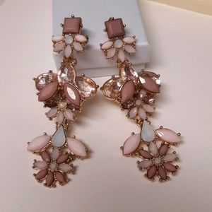 Rhinestone Chandelier Earrings NWOT